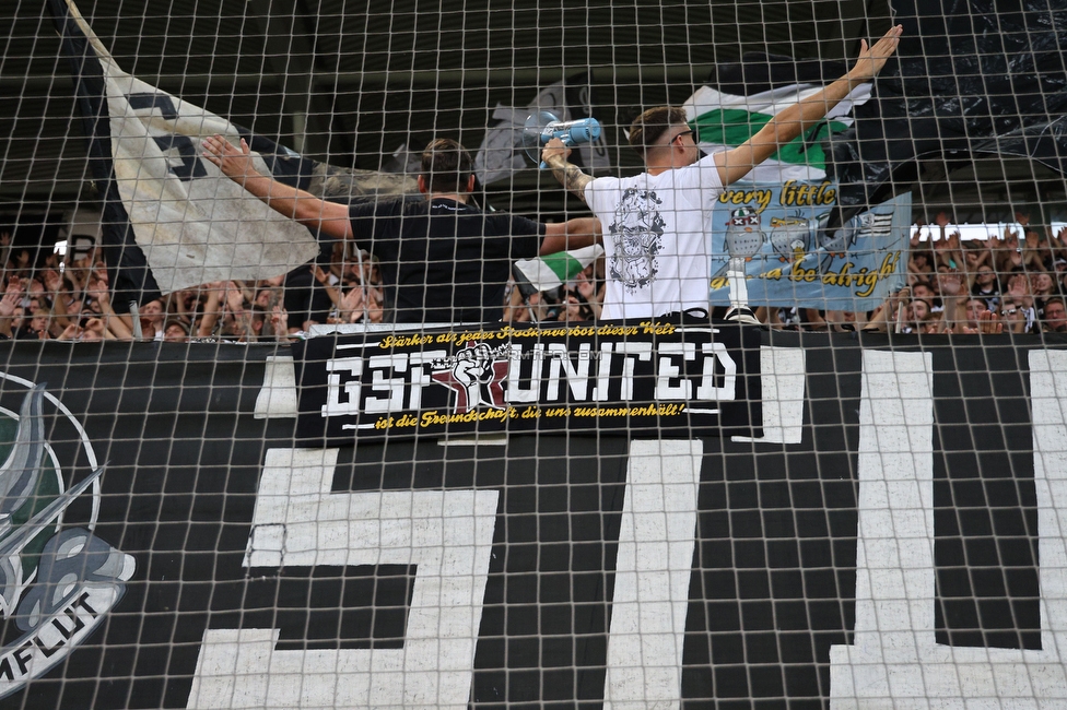 Sturm Graz - Altach
Oesterreichische Fussball Bundesliga, 4 Runde, SK Sturm Graz - SCR Altach, Stadion Liebenau Graz, 24.08.2024. 

Foto zeigt Fans von Sturm
Schlüsselwörter: sturmflut vorsaenger