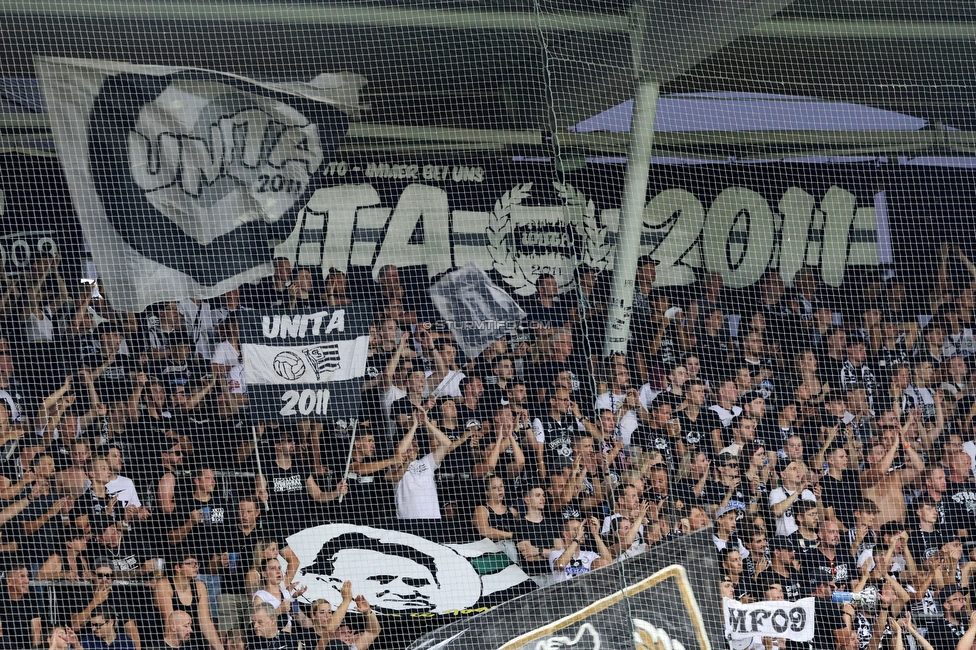 Sturm Graz - Altach
Oesterreichische Fussball Bundesliga, 4 Runde, SK Sturm Graz - SCR Altach, Stadion Liebenau Graz, 24.08.2024. 

Foto zeigt Fans von Sturm
Schlüsselwörter: unita