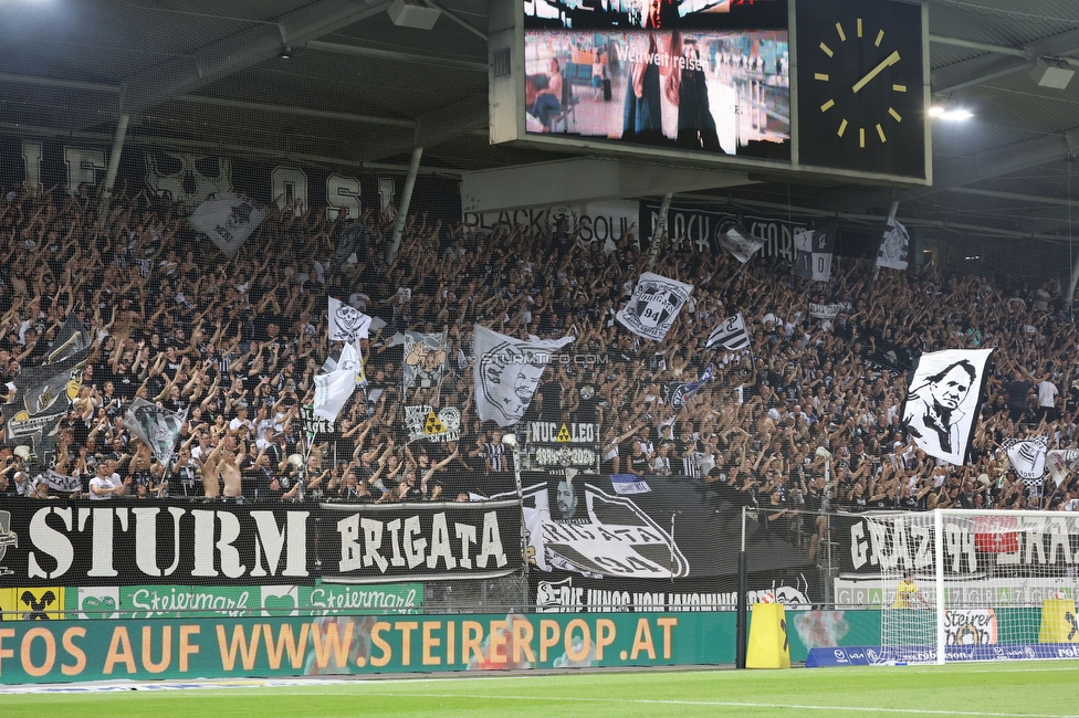 Sturm Graz - Altach
Oesterreichische Fussball Bundesliga, 4 Runde, SK Sturm Graz - SCR Altach, Stadion Liebenau Graz, 24.08.2024. 

Foto zeigt Mika Biereth (Sturm)
Schlüsselwörter: torjubel