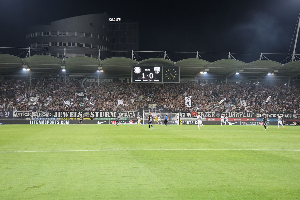 Sturm Graz - Altach
Oesterreichische Fussball Bundesliga, 4 Runde, SK Sturm Graz - SCR Altach, Stadion Liebenau Graz, 24.08.2024. 

Foto zeigt Fans von Sturm
