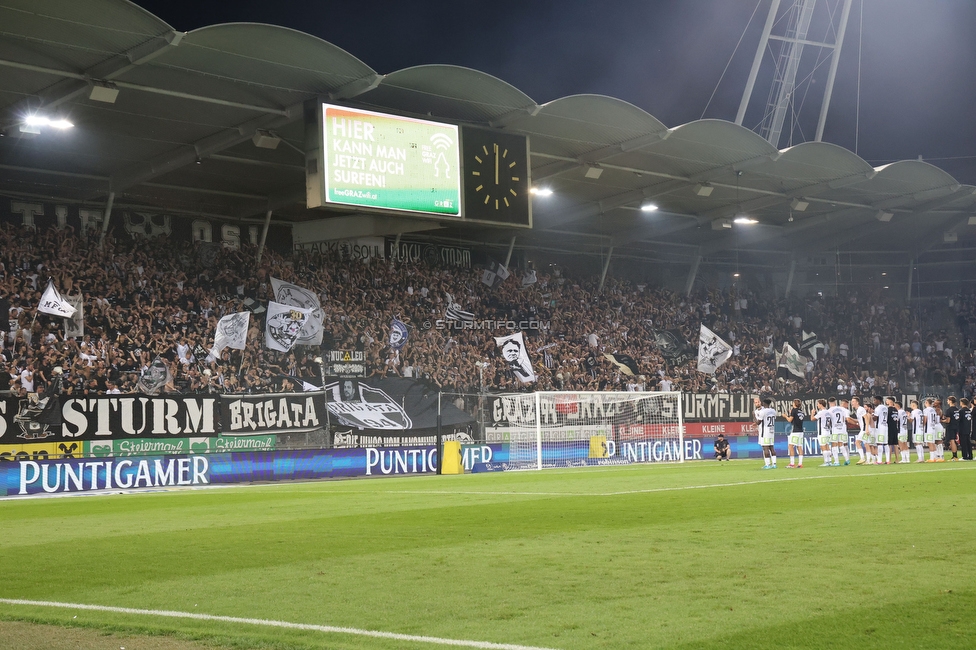 Sturm Graz - Altach
Oesterreichische Fussball Bundesliga, 4 Runde, SK Sturm Graz - SCR Altach, Stadion Liebenau Graz, 24.08.2024. 

Foto zeigt Fans von Sturm
