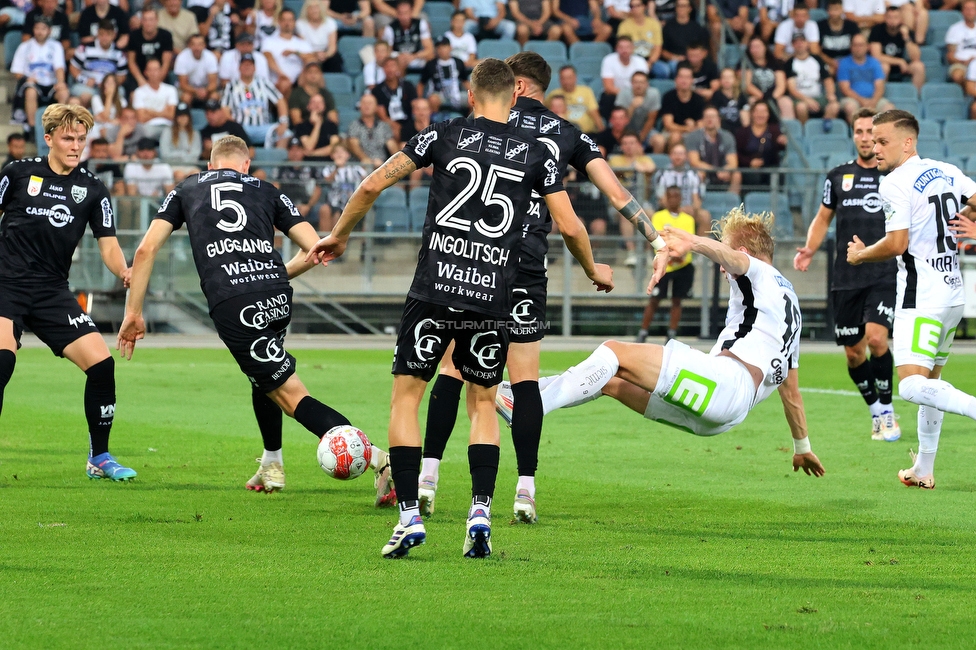 Sturm Graz - Altach
Oesterreichische Fussball Bundesliga, 4 Runde, SK Sturm Graz - SCR Altach, Stadion Liebenau Graz, 24.08.2024. 

Foto zeigt Mika Biereth (Sturm)
