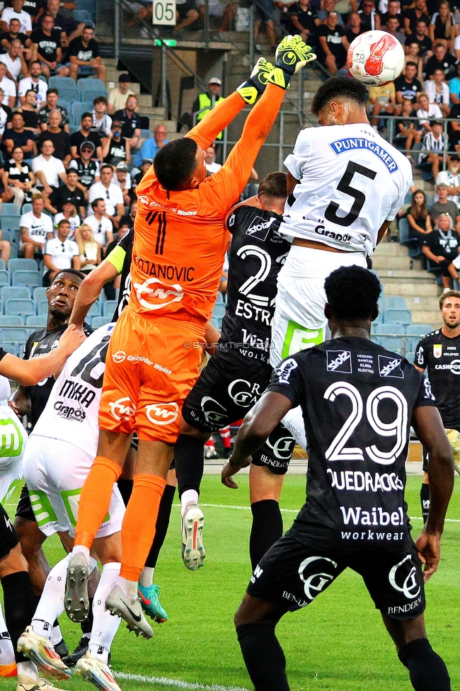 Sturm Graz - Altach
Oesterreichische Fussball Bundesliga, 4 Runde, SK Sturm Graz - SCR Altach, Stadion Liebenau Graz, 24.08.2024. 

Foto zeigt Gregory Wuethrich (Sturm)
