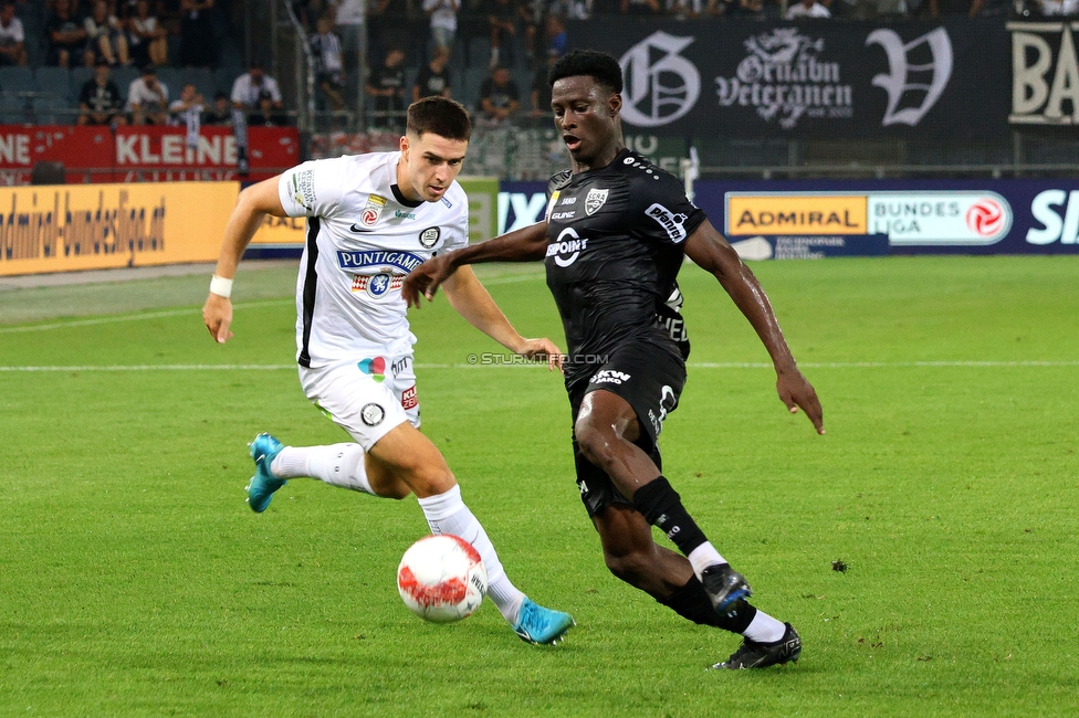 Sturm Graz - Altach
Oesterreichische Fussball Bundesliga, 4 Runde, SK Sturm Graz - SCR Altach, Stadion Liebenau Graz, 24.08.2024. 

Foto zeigt Max Johnston (Sturm)
