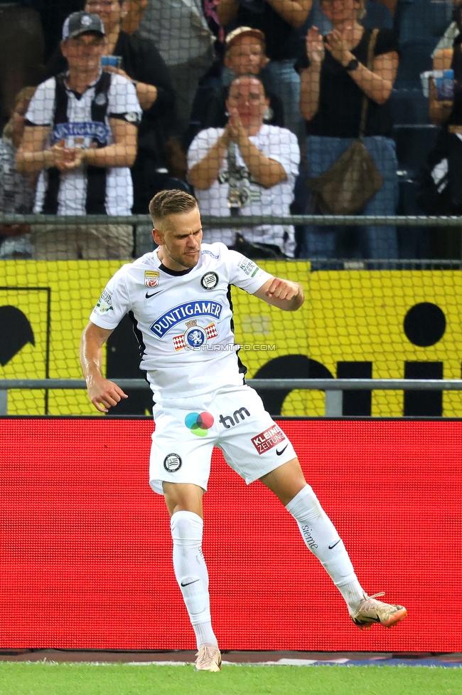 Sturm Graz - Altach
Oesterreichische Fussball Bundesliga, 4 Runde, SK Sturm Graz - SCR Altach, Stadion Liebenau Graz, 24.08.2024. 

Foto zeigt Tomi Horvat (Sturm)
Schlüsselwörter: torjubel