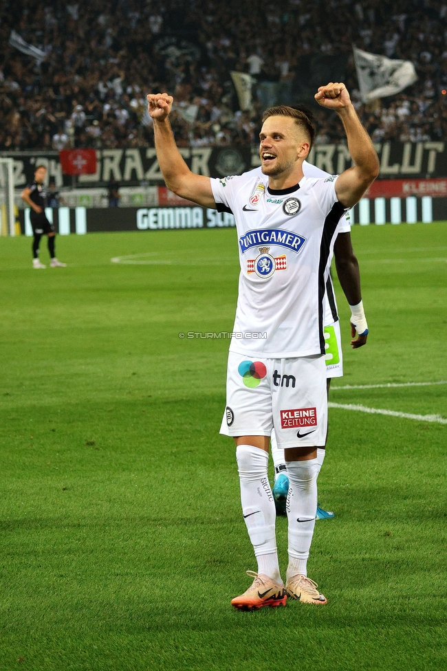 Sturm Graz - Altach
Oesterreichische Fussball Bundesliga, 4 Runde, SK Sturm Graz - SCR Altach, Stadion Liebenau Graz, 24.08.2024. 

Foto zeigt Tomi Horvat (Sturm)
Schlüsselwörter: torjubel