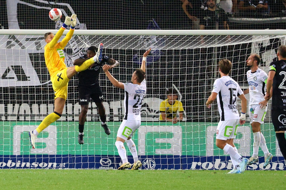 Sturm Graz - Altach
Oesterreichische Fussball Bundesliga, 4 Runde, SK Sturm Graz - SCR Altach, Stadion Liebenau Graz, 24.08.2024. 

Foto zeigt Kjell Scherpen (Sturm)
