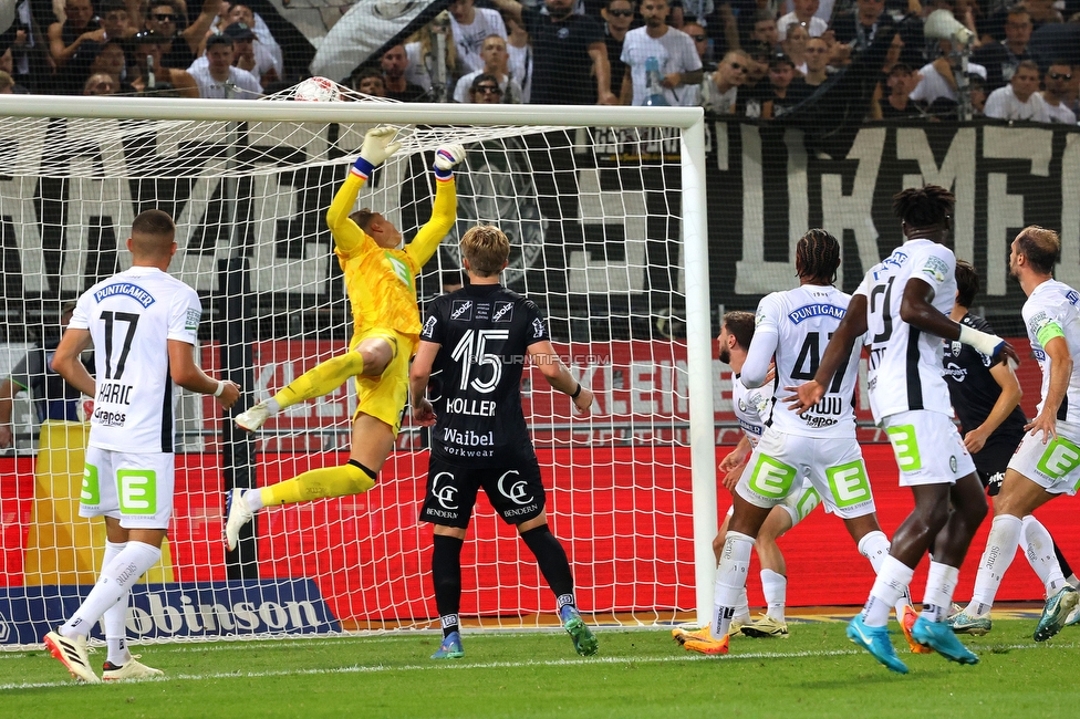 Sturm Graz - Altach
Oesterreichische Fussball Bundesliga, 4 Runde, SK Sturm Graz - SCR Altach, Stadion Liebenau Graz, 24.08.2024. 

Foto zeigt Kjell Scherpen (Sturm)
