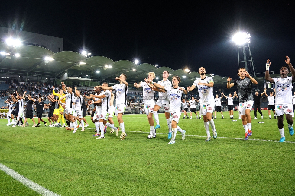 Sturm Graz - Altach
Oesterreichische Fussball Bundesliga, 4 Runde, SK Sturm Graz - SCR Altach, Stadion Liebenau Graz, 24.08.2024. 

Foto zeigt die Mannschaft von Sturm
