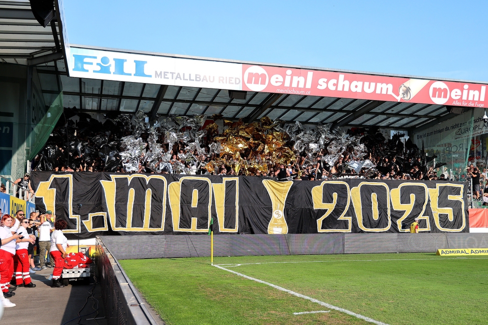 Ried - Sturm Graz
OEFB Cup, 2. Runde, SV Ried - SK Sturm Graz, Innviertel Arena Ried, 28.08.2024. 

Foto zeigt Fans von Sturm mit einer Choreografie
