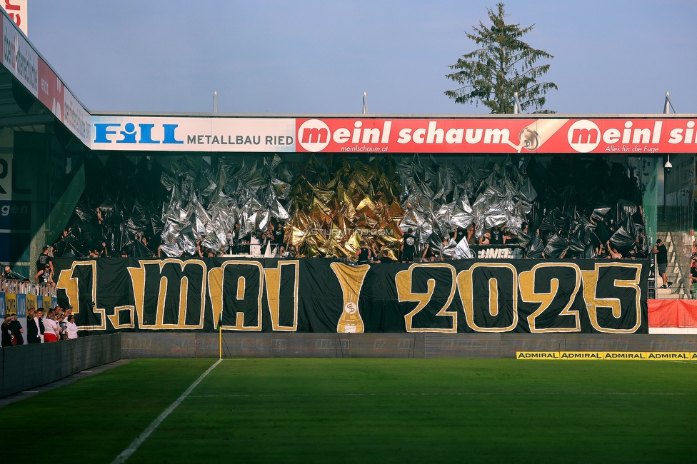 Ried - Sturm Graz
OEFB Cup, 2. Runde, SV Ried - SK Sturm Graz, Innviertel Arena Ried, 28.08.2024. 

Foto zeigt Fans von Sturm mit einer Choreografie
