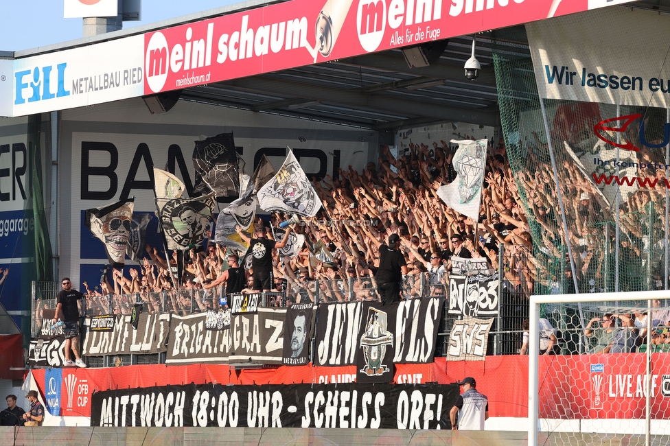 Ried - Sturm Graz
OEFB Cup, 2. Runde, SV Ried - SK Sturm Graz, Innviertel Arena Ried, 28.08.2024. 

Foto zeigt Seedy Jatta (Sturm)
Schlüsselwörter: torjubel