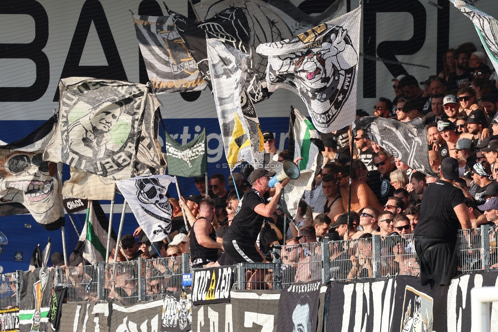 Ried - Sturm Graz
OEFB Cup, 2. Runde, SV Ried - SK Sturm Graz, Innviertel Arena Ried, 28.08.2024. 

Foto zeigt Fans von Sturm
