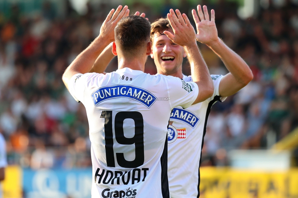 Ried - Sturm Graz
OEFB Cup, 2. Runde, SV Ried - SK Sturm Graz, Innviertel Arena Ried, 28.08.2024. 

Foto zeigt Tomi Horvat (Sturm)
Schlüsselwörter: torjubel