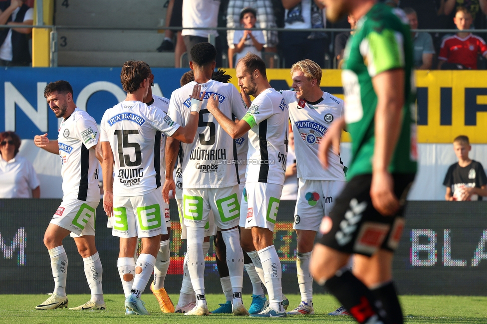 Ried - Sturm Graz
OEFB Cup, 2. Runde, SV Ried - SK Sturm Graz, Innviertel Arena Ried, 28.08.2024. 

Foto zeigt Seedy Jatta (Sturm)
Schlüsselwörter: torjubel