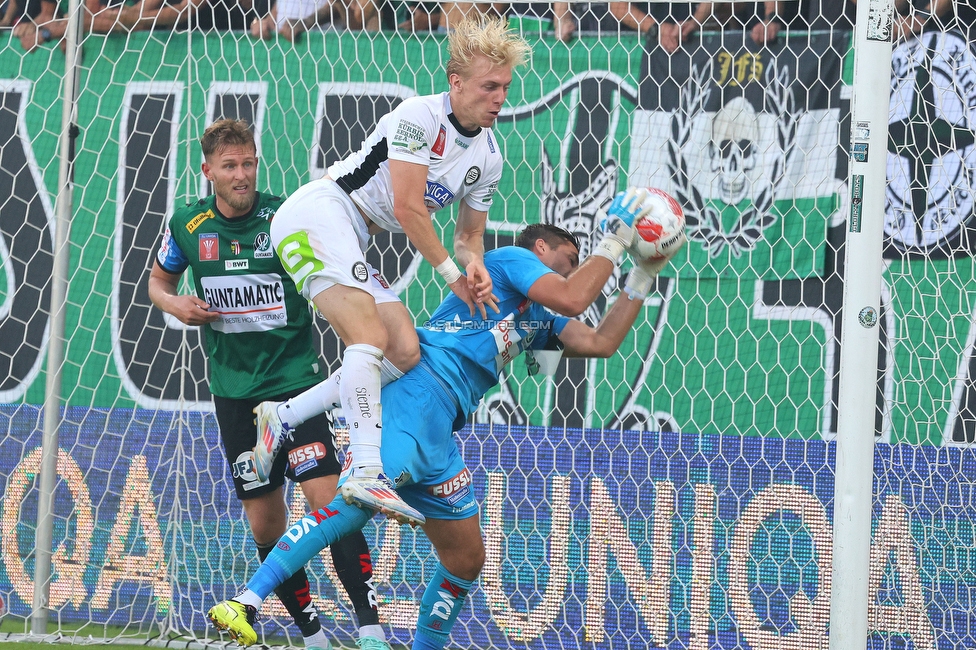 Ried - Sturm Graz
OEFB Cup, 2. Runde, SV Ried - SK Sturm Graz, Innviertel Arena Ried, 28.08.2024. 

Foto zeigt Mika Biereth (Sturm)
