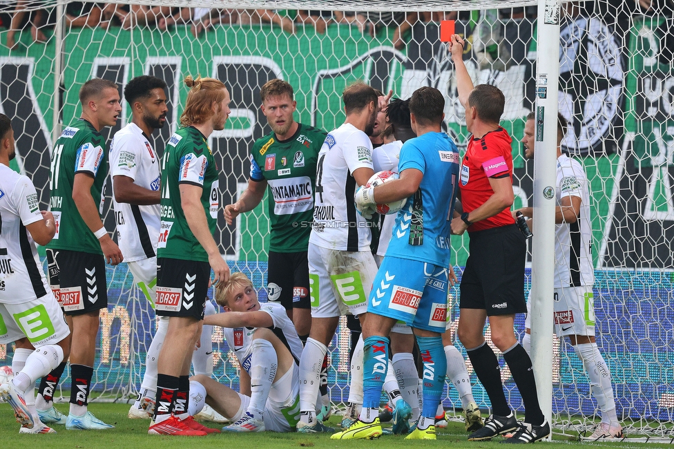 Ried - Sturm Graz
OEFB Cup, 2. Runde, SV Ried - SK Sturm Graz, Innviertel Arena Ried, 28.08.2024. 

Foto zeigt die Mannschaft von Sturm und die Mannschaft von Ried
Schlüsselwörter: rote