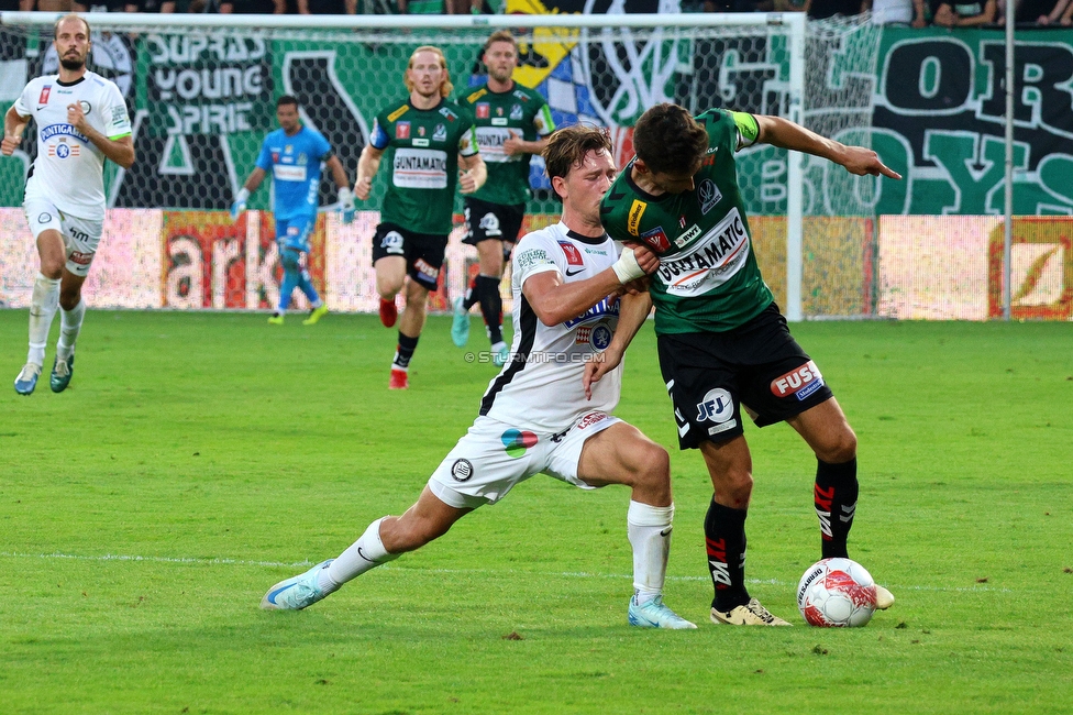 Ried - Sturm Graz
OEFB Cup, 2. Runde, SV Ried - SK Sturm Graz, Innviertel Arena Ried, 28.08.2024. 

Foto zeigt William Boeving (Sturm)
