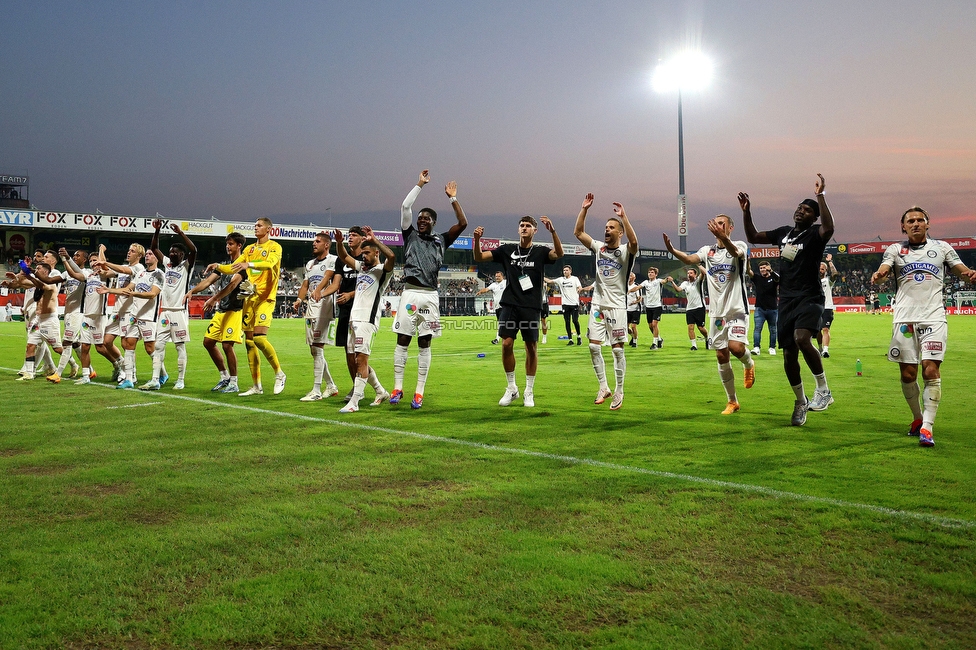 Ried - Sturm Graz
OEFB Cup, 2. Runde, SV Ried - SK Sturm Graz, Innviertel Arena Ried, 28.08.2024. 

Foto zeigt die Mannschaft von Sturm
