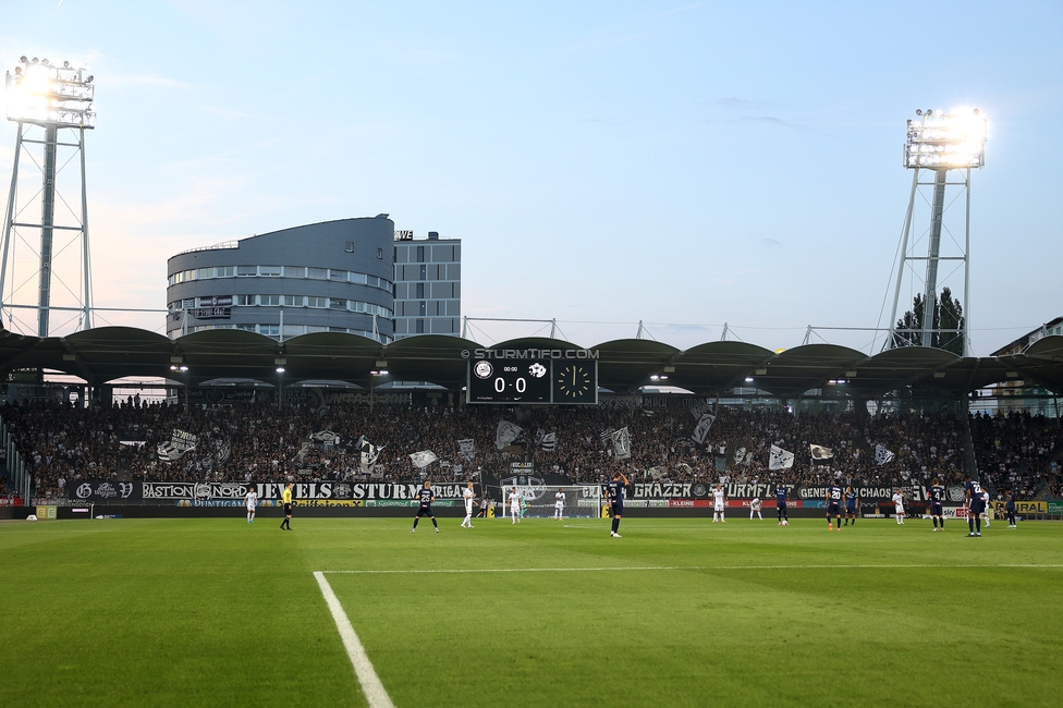 Sturm Graz - Tirol
Oesterreichische Fussball Bundesliga, 5. Runde, SK Sturm Graz - WSG Tirol, Stadion Liebenau Graz, 31.08.2024. 

Foto zeigt Fans von Sturm
