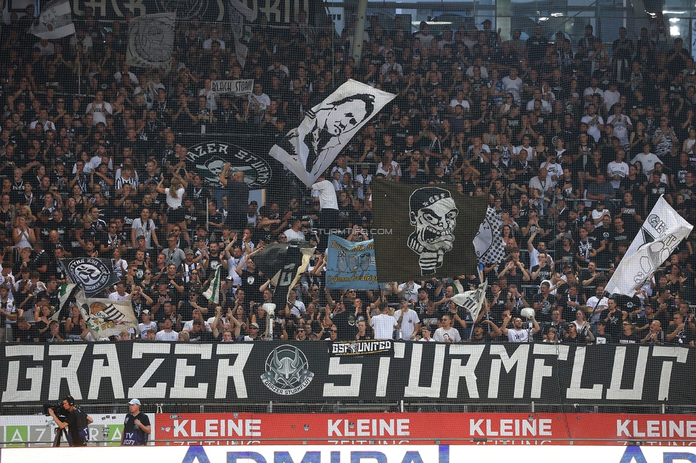 Sturm Graz - Tirol
Oesterreichische Fussball Bundesliga, 5. Runde, SK Sturm Graz - WSG Tirol, Stadion Liebenau Graz, 31.08.2024. 

Foto zeigt Fans von Sturm
