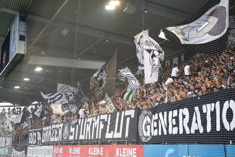 Sturm Graz - Tirol
Oesterreichische Fussball Bundesliga, 5. Runde, SK Sturm Graz - WSG Tirol, Stadion Liebenau Graz, 31.08.2024. 

Foto zeigt Fans von Sturm
