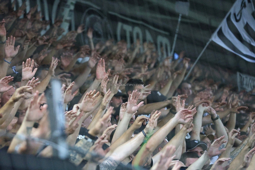 Sturm Graz - Tirol
Oesterreichische Fussball Bundesliga, 5. Runde, SK Sturm Graz - WSG Tirol, Stadion Liebenau Graz, 31.08.2024. 

Foto zeigt Fans von Sturm
