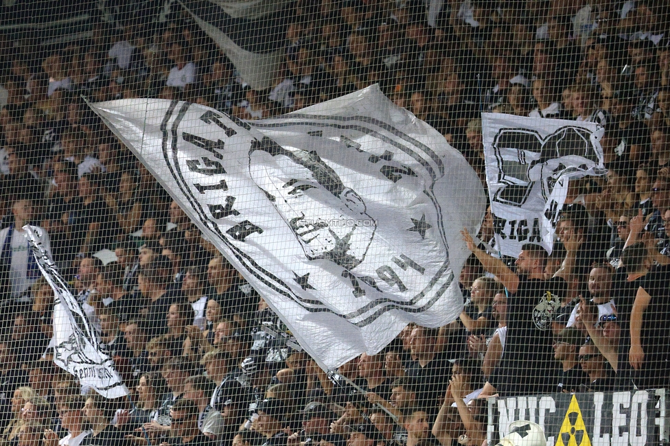 Sturm Graz - Tirol
Oesterreichische Fussball Bundesliga, 5. Runde, SK Sturm Graz - WSG Tirol, Stadion Liebenau Graz, 31.08.2024. 

Foto zeigt Fans von Sturm
