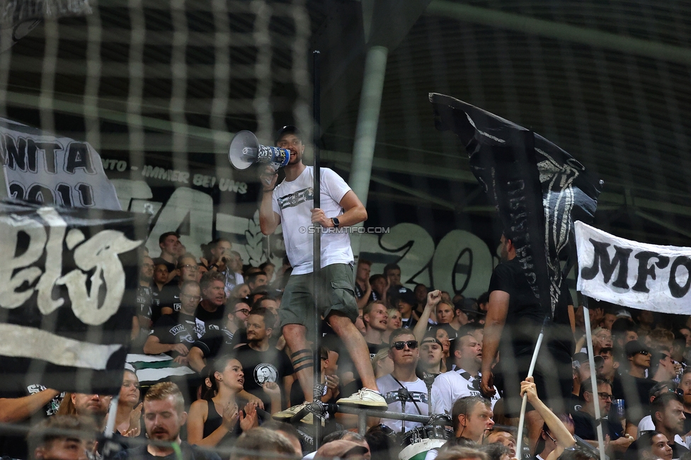 Sturm Graz - Tirol
Oesterreichische Fussball Bundesliga, 5. Runde, SK Sturm Graz - WSG Tirol, Stadion Liebenau Graz, 31.08.2024. 

Foto zeigt Fans von Sturm
