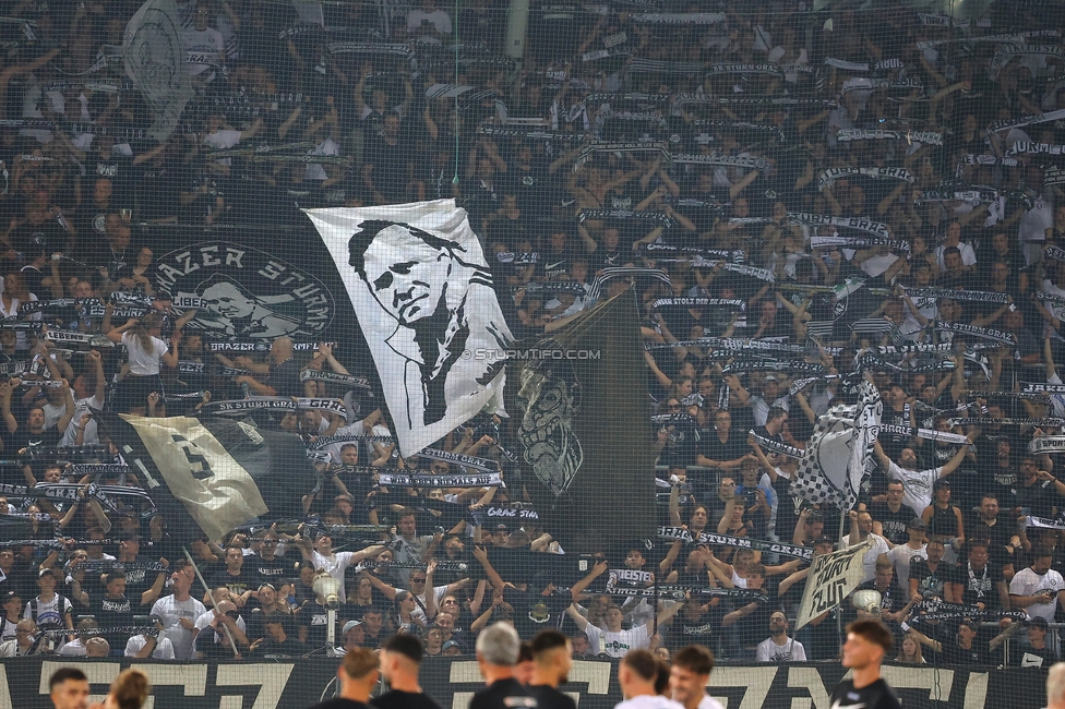 Sturm Graz - Tirol
Oesterreichische Fussball Bundesliga, 5. Runde, SK Sturm Graz - WSG Tirol, Stadion Liebenau Graz, 31.08.2024. 

Foto zeigt Fans von Sturm
