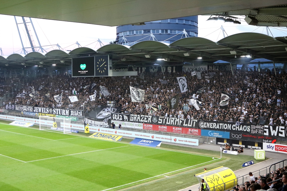 Sturm Graz - Tirol
Oesterreichische Fussball Bundesliga, 5. Runde, SK Sturm Graz - WSG Tirol, Stadion Liebenau Graz, 31.08.2024. 

Foto zeigt Fans von Sturm
