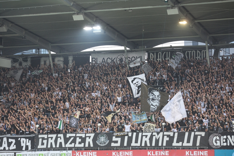 Sturm Graz - Tirol
Oesterreichische Fussball Bundesliga, 5. Runde, SK Sturm Graz - WSG Tirol, Stadion Liebenau Graz, 31.08.2024. 

Foto zeigt Fans von Sturm
