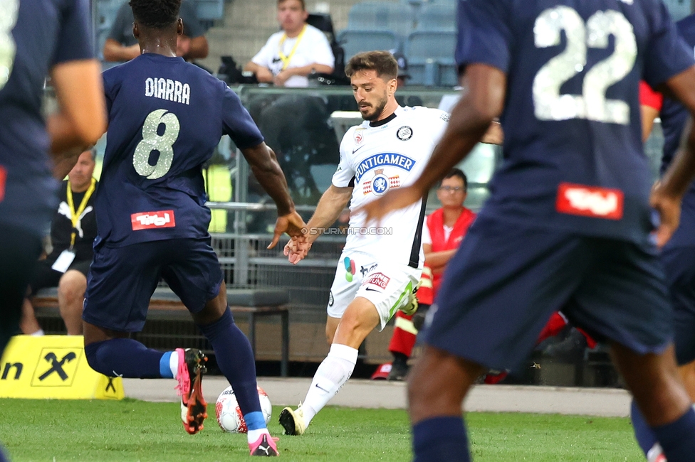 Sturm Graz - Tirol
Oesterreichische Fussball Bundesliga, 5. Runde, SK Sturm Graz - WSG Tirol, Stadion Liebenau Graz, 31.08.2024. 

Foto zeigt Otar Kiteishvili (Sturm)
