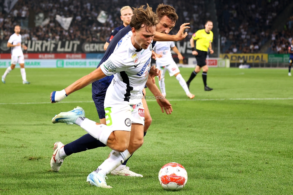 Sturm Graz - Tirol
Oesterreichische Fussball Bundesliga, 5. Runde, SK Sturm Graz - WSG Tirol, Stadion Liebenau Graz, 31.08.2024. 

Foto zeigt William Boeving (Sturm)
