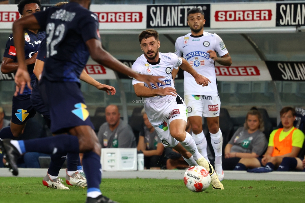 Sturm Graz - Tirol
Oesterreichische Fussball Bundesliga, 5. Runde, SK Sturm Graz - WSG Tirol, Stadion Liebenau Graz, 31.08.2024. 

Foto zeigt Otar Kiteishvili (Sturm)
