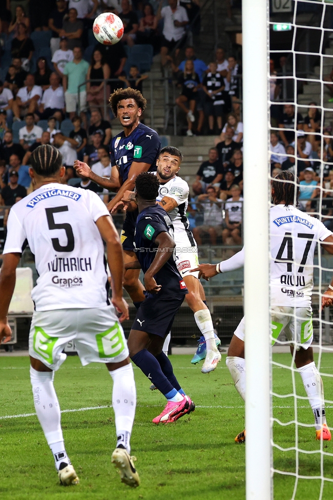 Sturm Graz - Tirol
Oesterreichische Fussball Bundesliga, 5. Runde, SK Sturm Graz - WSG Tirol, Stadion Liebenau Graz, 31.08.2024. 

Foto zeigt Max Johnston (Sturm)#
