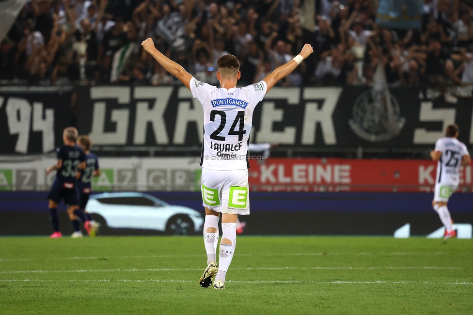 Sturm Graz - Tirol
Oesterreichische Fussball Bundesliga, 5. Runde, SK Sturm Graz - WSG Tirol, Stadion Liebenau Graz, 31.08.2024. 

Foto zeigt Dimitri Lavalee (Sturm)
