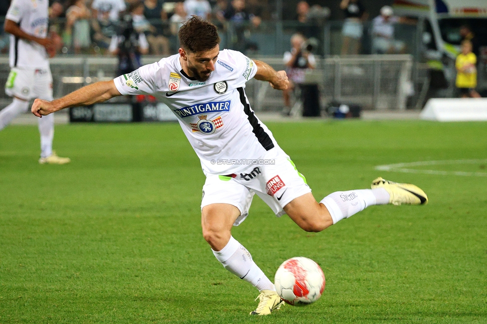 Sturm Graz - Tirol
Oesterreichische Fussball Bundesliga, 5. Runde, SK Sturm Graz - WSG Tirol, Stadion Liebenau Graz, 31.08.2024. 

Foto zeigt Otar Kiteishvili (Sturm)
