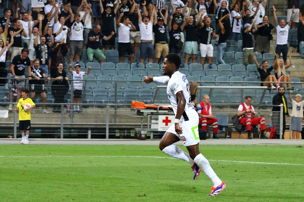 Sturm Graz - Tirol
Oesterreichische Fussball Bundesliga, 5. Runde, SK Sturm Graz - WSG Tirol, Stadion Liebenau Graz, 31.08.2024. 

Foto zeigt Tochi Phil Chukwuani (Sturm)
