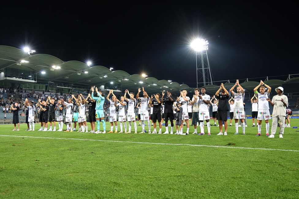 Sturm Graz - Tirol
Oesterreichische Fussball Bundesliga, 5. Runde, SK Sturm Graz - WSG Tirol, Stadion Liebenau Graz, 31.08.2024. 

Foto zeigt die Mannschaft von Sturm
