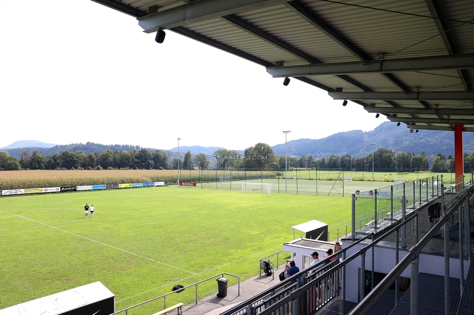 Austria Klagenfurt - Sturm Graz Damen
SPORTLAND Niederoesterreich Frauen Cup, Austria Klagenfurt - SK Sturm Graz, Sport- und Freizeitzentrum Friedlach Glanegg, 08.09.2024. 

Foto zeigt das Stadion
