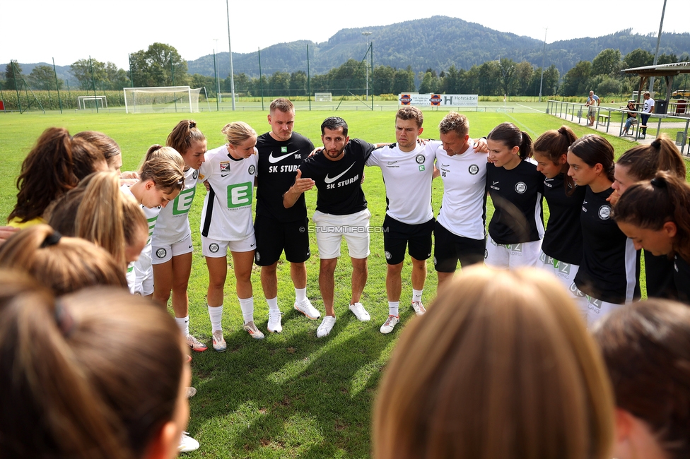 Austria Klagenfurt - Sturm Graz Damen
SPORTLAND Niederoesterreich Frauen Cup, Austria Klagenfurt - SK Sturm Graz, Sport- und Freizeitzentrum Friedlach Glanegg, 08.09.2024. 

Foto zeigt die Mannschaft der Sturm Damen
