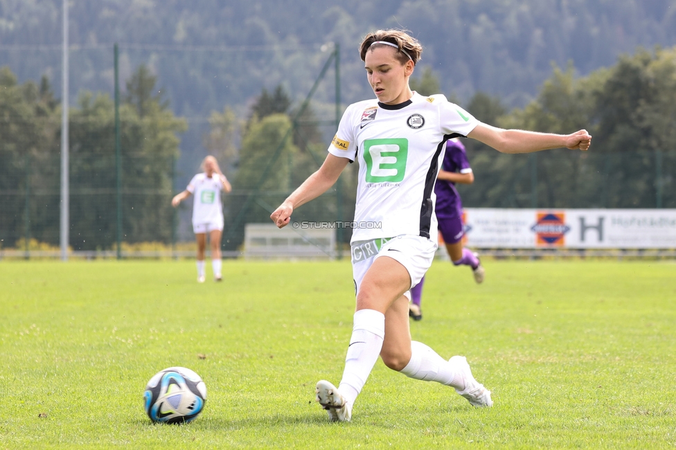 Austria Klagenfurt - Sturm Graz Damen
SPORTLAND Niederoesterreich Frauen Cup, Austria Klagenfurt - SK Sturm Graz, Sport- und Freizeitzentrum Friedlach Glanegg, 08.09.2024. 

Foto zeigt Pauline Deutsch (Sturm Damen)
