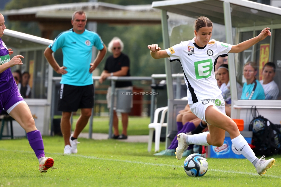 Austria Klagenfurt - Sturm Graz Damen
SPORTLAND Niederoesterreich Frauen Cup, Austria Klagenfurt - SK Sturm Graz, Sport- und Freizeitzentrum Friedlach Glanegg, 08.09.2024. 

Foto zeigt Leonie Christin Tragl (Sturm Damen)
