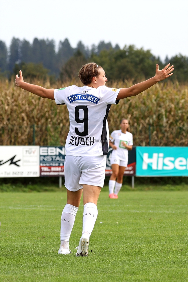 Austria Klagenfurt - Sturm Graz Damen
SPORTLAND Niederoesterreich Frauen Cup, Austria Klagenfurt - SK Sturm Graz, Sport- und Freizeitzentrum Friedlach Glanegg, 08.09.2024. 

Foto zeigt Pauline Deutsch (Sturm Damen)
