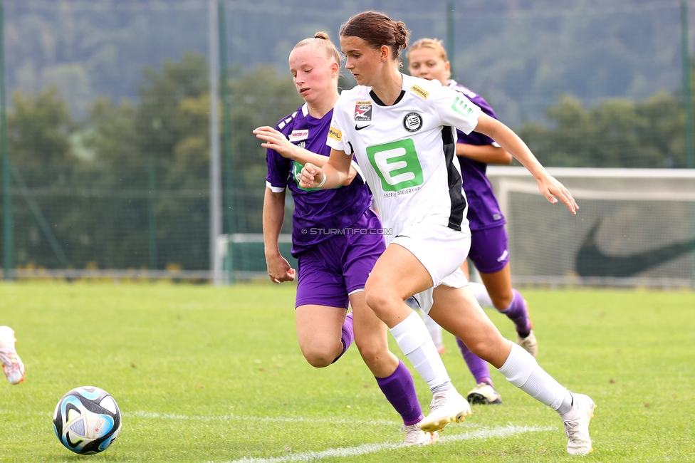 Austria Klagenfurt - Sturm Graz Damen
SPORTLAND Niederoesterreich Frauen Cup, Austria Klagenfurt - SK Sturm Graz, Sport- und Freizeitzentrum Friedlach Glanegg, 08.09.2024. 

Foto zeigt Leonie Christin Tragl (Sturm Damen)
