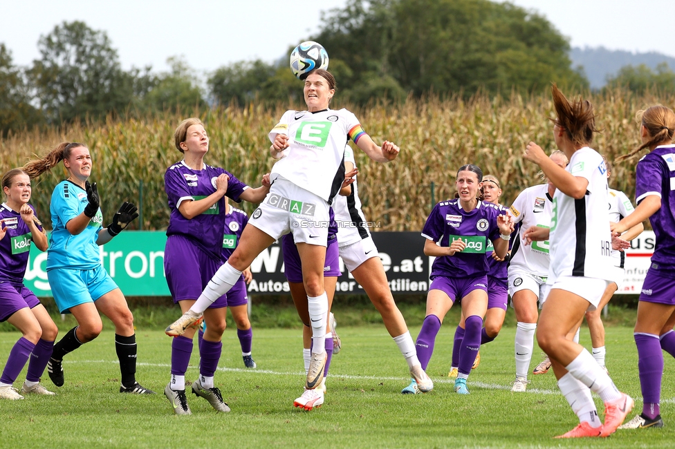 Austria Klagenfurt - Sturm Graz Damen
SPORTLAND Niederoesterreich Frauen Cup, Austria Klagenfurt - SK Sturm Graz, Sport- und Freizeitzentrum Friedlach Glanegg, 08.09.2024. 

Foto zeigt Sophie Maierhofer (Sturm Damen)
