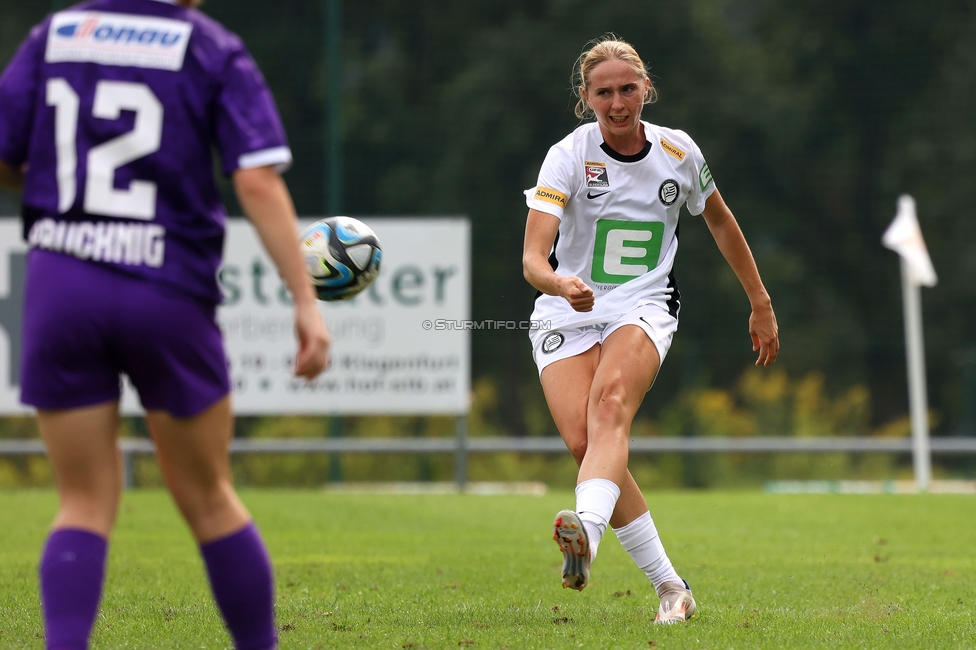 Austria Klagenfurt - Sturm Graz Damen
SPORTLAND Niederoesterreich Frauen Cup, Austria Klagenfurt - SK Sturm Graz, Sport- und Freizeitzentrum Friedlach Glanegg, 08.09.2024. 

Foto zeigt Elisabeth Brandl (Sturm Damen)
