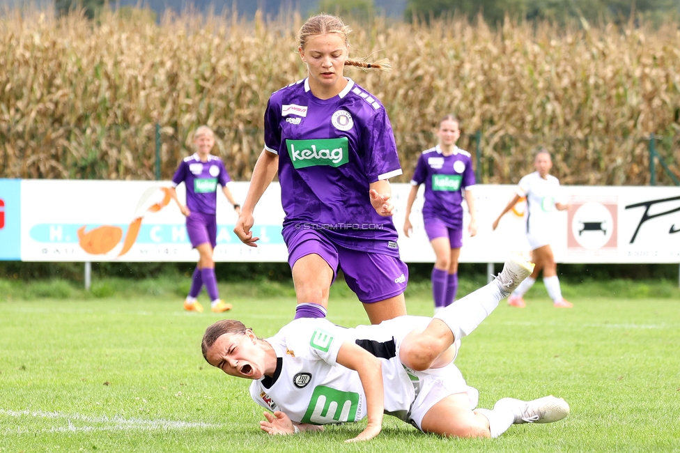 Austria Klagenfurt - Sturm Graz Damen
SPORTLAND Niederoesterreich Frauen Cup, Austria Klagenfurt - SK Sturm Graz, Sport- und Freizeitzentrum Friedlach Glanegg, 08.09.2024. 

Foto zeigt Leonie Christin Tragl (Sturm Damen)
