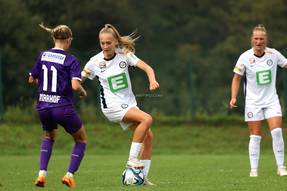 Austria Klagenfurt - Sturm Graz Damen
SPORTLAND Niederoesterreich Frauen Cup, Austria Klagenfurt - SK Sturm Graz, Sport- und Freizeitzentrum Friedlach Glanegg, 08.09.2024. 

Foto zeigt Lena Breznik (Sturm Damen)
